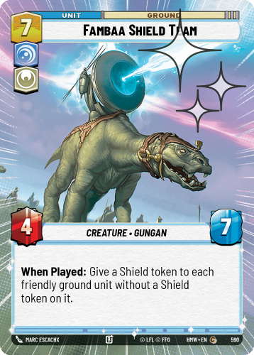 Przejdź do produktu HMW 590 | Fambaa Shield Team | Hyperspace Foil | Homeworlds