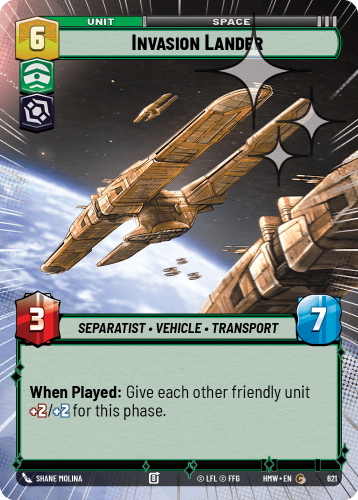 Przejdź do produktu HMW 621 | Invasion Lander | Hyperspace Foil | Homeworlds