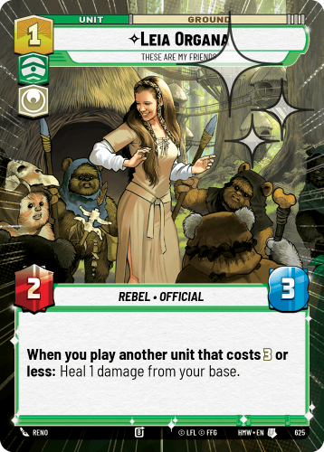 Przejdź do produktu HMW 625 | Leia Organa, These Are My Friends | Hyperspace Foil | Homeworlds