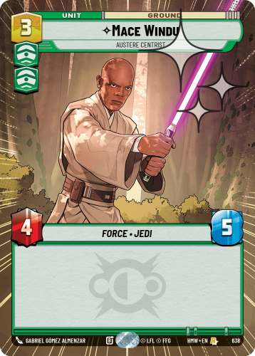Przejdź do produktu HMW 638 | Mace Windu, Austere Centrist | Hyperspace Foil | Homeworlds
