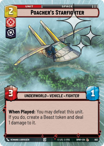 Przejdź do produktu HMW 663 | Poacher's Starfighter | Hyperspace Foil | Homeworlds