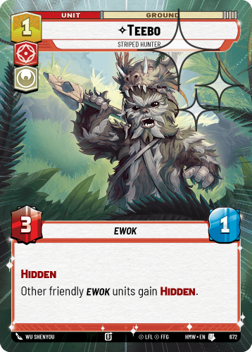 Przejdź do produktu HMW 672 | Teebo, Striped Hunter | Hyperspace Foil | Homeworlds