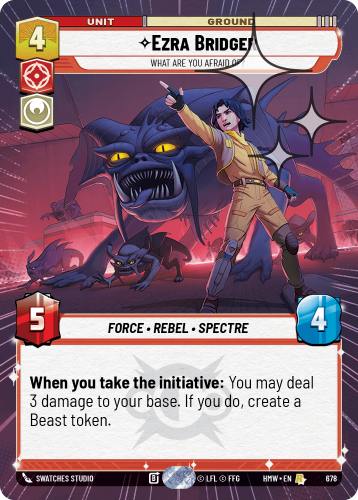 Przejdź do produktu HMW 678 | Ezra Bridger, What Are You Afraid Of? | Hyperspace Foil | Homeworlds