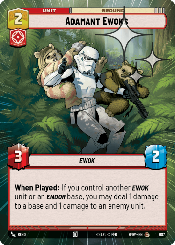 Przejdź do produktu HMW 687 | Adamant Ewoks | Hyperspace Foil | Homeworlds