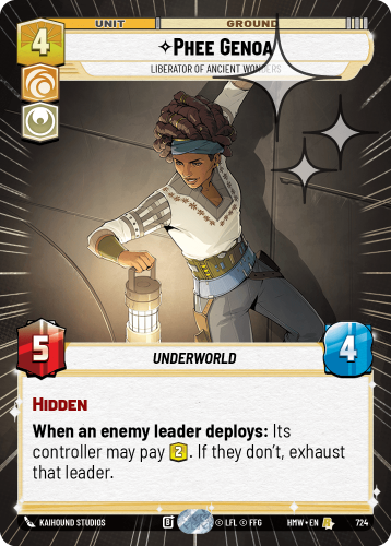 Przejdź do produktu HMW 724 | Phee Genoa, Liberator of Ancient Wonders | Hyperspace Foil | Homeworlds