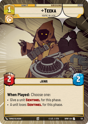 Przejdź do produktu HMW 731 | Teeka, You're in Luck | Hyperspace Foil | Homeworlds
