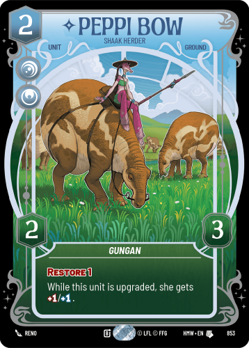 Przejdź do produktu HMW 853 | Peppi Bow, Shaak Herder | Prestige Foil | Homeworlds