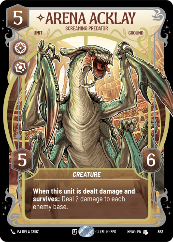Przejdź do produktu HMW 863 | Arena Acklay, Screaming Predator | Prestige Foil | Homeworlds