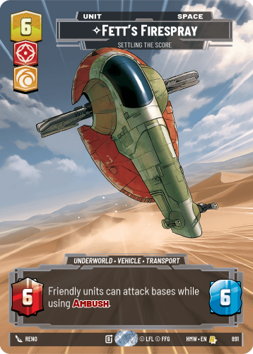 Przejdź do produktu HMW 891 | Fett's Firespray, Settling the Score | Prestige Foil | Homeworlds