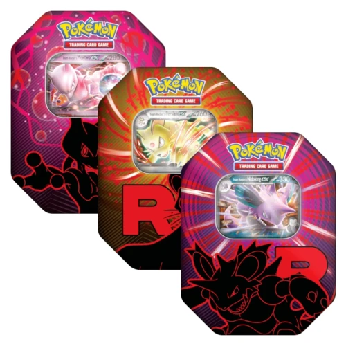 Przejdź do produktu Pokemon TCG: Team Rocket Tin - Mewtwo/Nidoking/Persian 