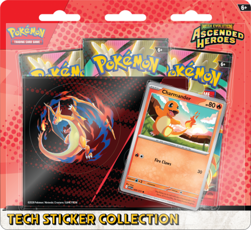 Przejdź do produktu Pokemon TCG: Mega Evolution - Ascended Heroes - Tech Sticker Collection -  Charmander